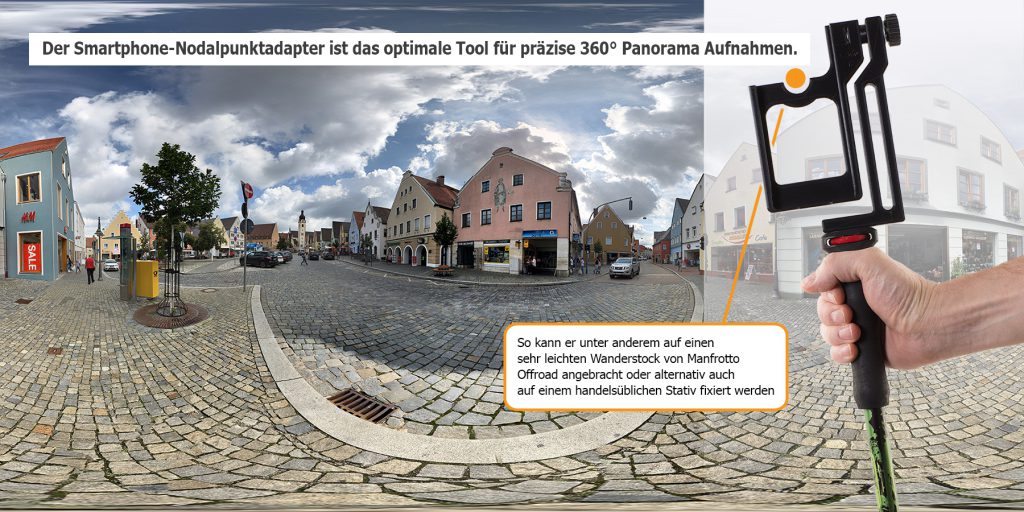 360° Panoramafotos mit dem Smartphone-Nodalpunktadapter